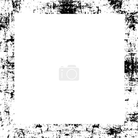 Illustration for Black and white abstract frame, vector illustration - Royalty Free Image