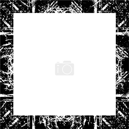 Illustration for Black and white monochrome frame - Royalty Free Image