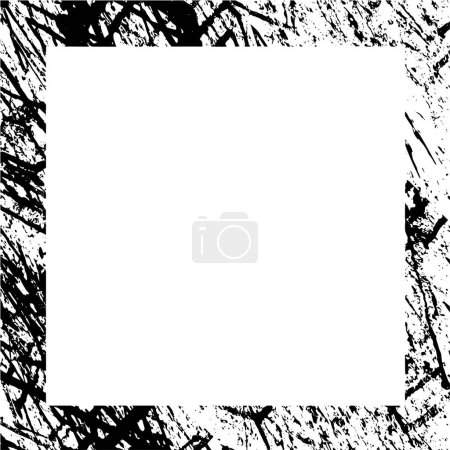 Ilustración de Marco con salpicaduras y manchas desordenadas - Imagen libre de derechos