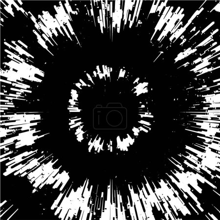 Illustration for Grunge halftone black and white texture background. Abstract monochrome illustration. - Royalty Free Image