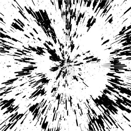 Ilustración de Textura grunge abstracta en blanco y negro - Imagen libre de derechos
