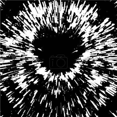 Illustration for Grunge halftone black and white texture background. Abstract monochrome illustration. - Royalty Free Image