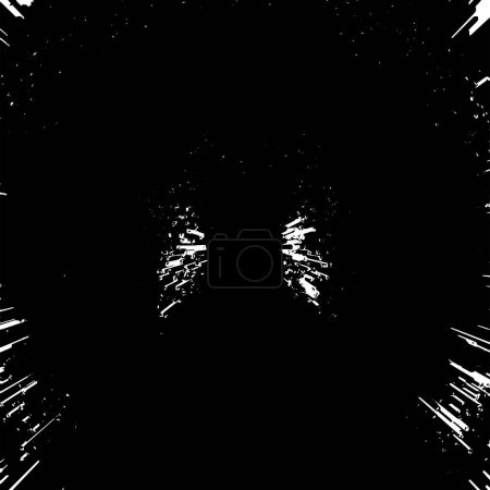 Téléchargez les illustrations : Grunge demi-ton noir et blanc texture fond. Illustration monochrome abstraite. - en licence libre de droit
