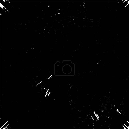 Illustration for Abstract monochrome illustration. Grunge black and white texture background. - Royalty Free Image