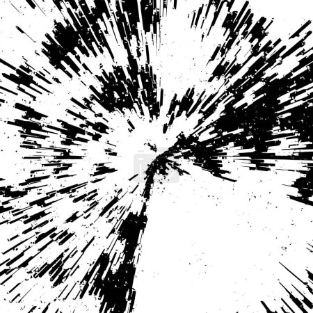Illustration for Grunge black and white pattern. Monochrome particles abstract texture. - Royalty Free Image