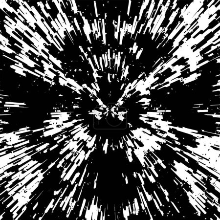 Ilustración de Ilustración abstracta monocromática. Grunge fondo de textura en blanco y negro. - Imagen libre de derechos