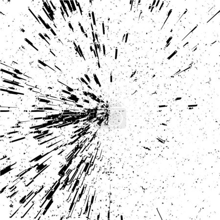 Ilustración de Ilustración abstracta monocromática. Grunge fondo de textura en blanco y negro. - Imagen libre de derechos
