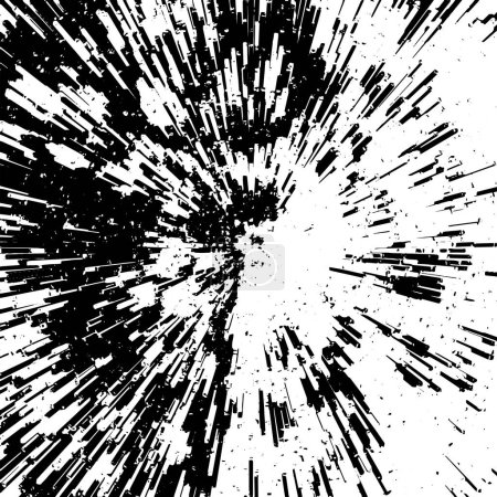 Illustration for Grunge black and white pattern. Monochrome particles abstract texture. - Royalty Free Image