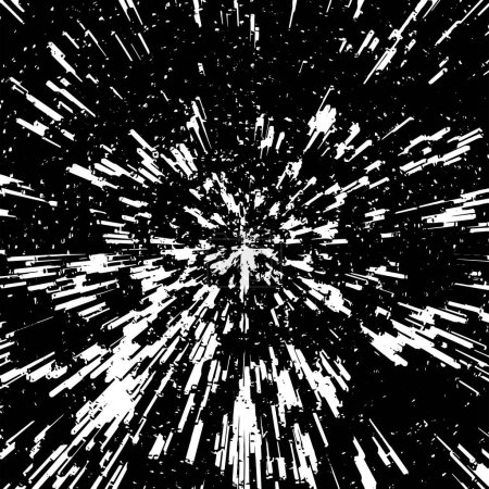 Ilustración de Ilustración abstracta monocromática. Grunge medio tono negro y blanco textura de fondo. - Imagen libre de derechos