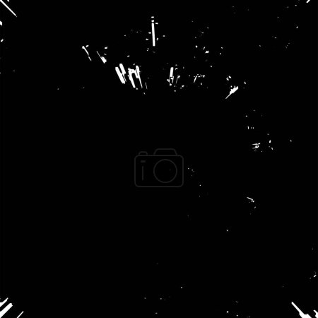 Illustration for Abstract monochrome illustration. Grunge halftone black and white texture background. - Royalty Free Image