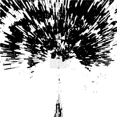 Ilustración de Futurista abstracto grunge geométrico moderno patrón - Imagen libre de derechos
