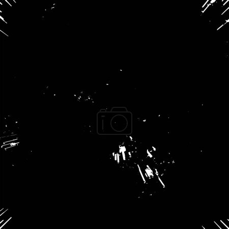 Téléchargez les illustrations : Fond texture grunge noir et blanc Illustration monochrome abstraite. . - en licence libre de droit