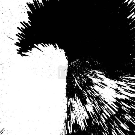 Téléchargez les illustrations : Grunge motif noir et blanc. Particules monochromes texture abstraite. - en licence libre de droit