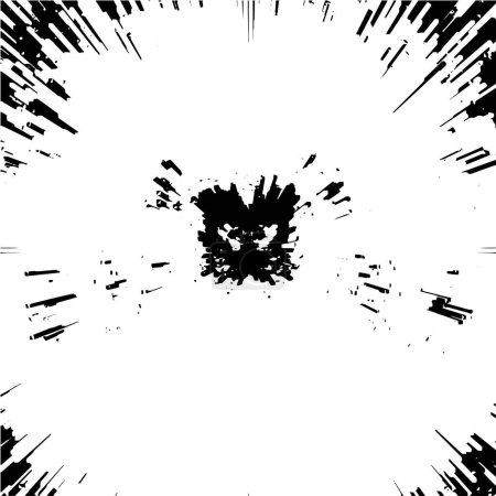 Illustration for Abstract explosion background vector black and white - Royalty Free Image