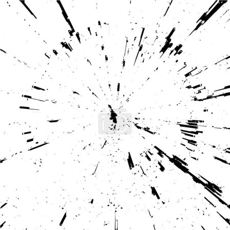 Téléchargez les illustrations : Abstrait explosion fond vecteur noir et blanc - en licence libre de droit