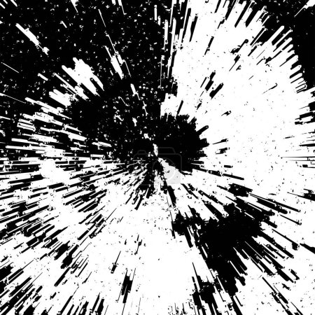 Ilustración de Partículas monocromáticas textura abstracta. Grunge patrón blanco y negro. - Imagen libre de derechos