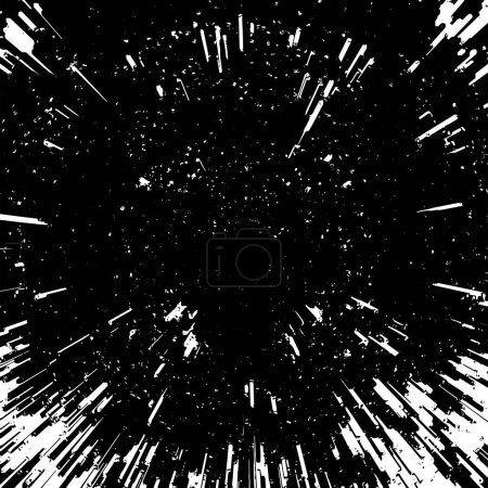 Ilustración de Partículas monocromáticas textura abstracta. Grunge patrón blanco y negro. - Imagen libre de derechos