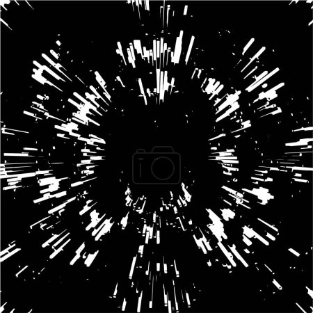 Illustration for Circular starburst explosion texture. Distressed uneven grunge background. Abstract vector illustration. Overlay to create interesting effect and depth. Isolated on white background. - Royalty Free Image