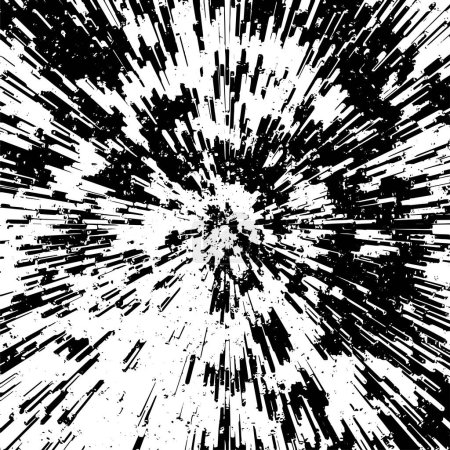 Illustration for Monochrome particles abstract texture. Grunge black and white pattern. - Royalty Free Image