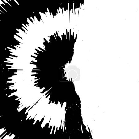 Ilustración de Ilustración abstracta monocromática. Fondo de textura grunge en blanco y negro. - Imagen libre de derechos