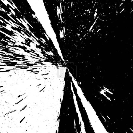 Illustration for Abstract monochrome illustration. Black and white grunge texture background. - Royalty Free Image