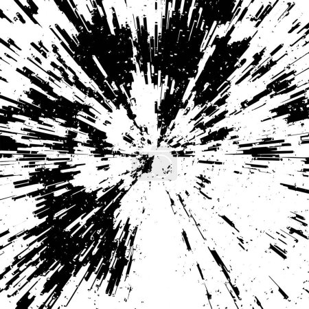 Ilustración de Ilustración abstracta monocromática. Fondo de textura grunge en blanco y negro. - Imagen libre de derechos