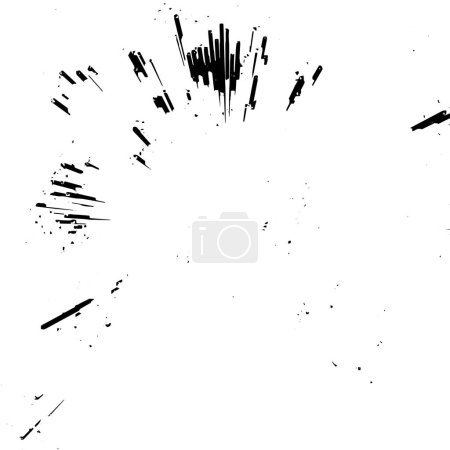 Illustration for Black brush strokes on white paper. Dark abstract color paint texture - Royalty Free Image