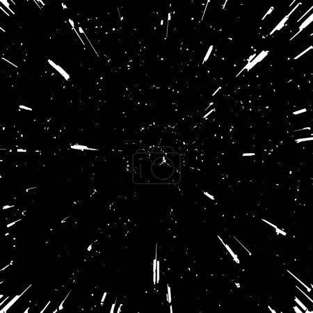 Illustration for Black star with white stars on black background - Royalty Free Image