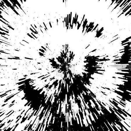 Illustration for Black and white background, explosion abstract texture, vector illustration - Royalty Free Image