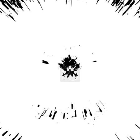 Ilustración de Fondo blanco y negro, textura abstracta explosión, ilustración vectorial - Imagen libre de derechos