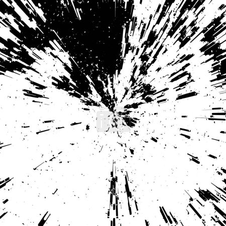 Foto de Fondo blanco y negro, textura abstracta explosión, ilustración vectorial - Imagen libre de derechos
