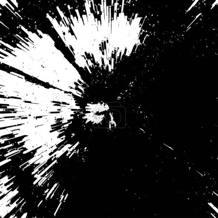 Ilustración de Explosión fondo blanco y negro, textura abstracta - Imagen libre de derechos