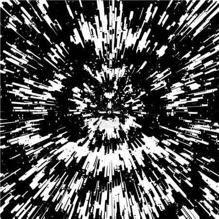 Illustration for Explosion black and white background, abstract texture - Royalty Free Image