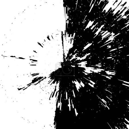 Ilustración de Textura abstracta, explosión fondo blanco y negro - Imagen libre de derechos