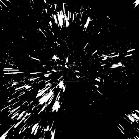 Ilustración de Textura abstracta, explosión fondo blanco y negro - Imagen libre de derechos