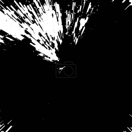 Ilustración de Fondo abstracto en blanco y negro, explosión. Ilustración vectorial - Imagen libre de derechos