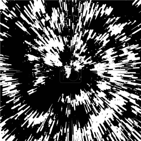 Illustration for Abstract  black and white background, explosion. Vector illustration - Royalty Free Image