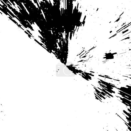 Téléchargez les illustrations : Abstrait fond noir et blanc, explosion. - en licence libre de droit