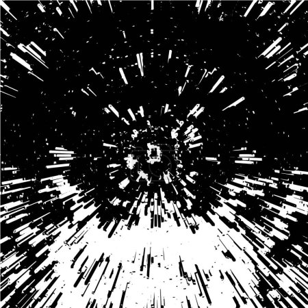 Ilustración de Abstracto fondo blanco y negro, explosión. - Imagen libre de derechos
