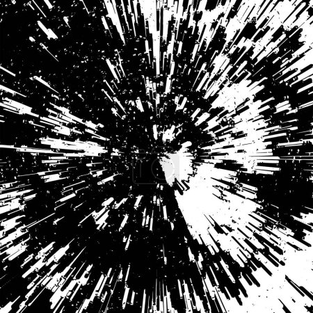 Ilustración de Grunge patrón sin costura en blanco y negro. Textura abstracta monocromática. Antecedentes de grietas, rasguños, astillas, manchas, manchas de tinta, líneas. Superficie de fondo de diseño oscuro. Elemento de impresión gris - Imagen libre de derechos