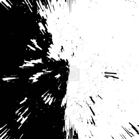 Téléchargez les illustrations : Fond texture grunge noir et blanc Illustration monochrome abstraite. . - en licence libre de droit