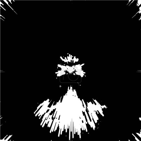Ilustración de Grunge patrón blanco y negro. Textura abstracta monocromática. Antecedentes de grietas, rasguños, astillas, manchas, manchas de tinta, líneas. Superficie de fondo diseño oscuro - Imagen libre de derechos