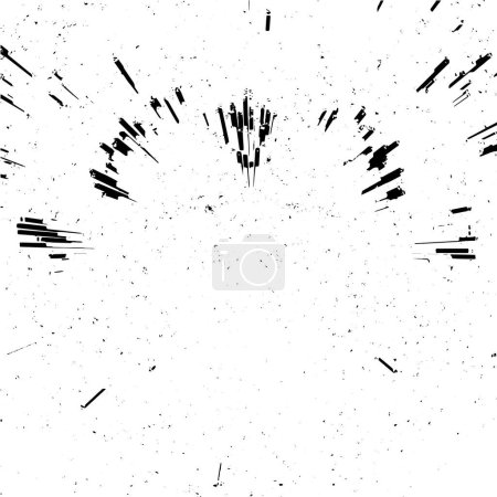 Illustration for Seamless vector abstract textured pattern. Monochrome brush marks, spots, texture. Black stain of paint on white background. Grunge illustration for wallpaper, wrapping paper, textile, and textural design - Royalty Free Image