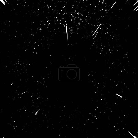 Illustration for Distressed design background surface. Monochrome particles abstract texture. - Royalty Free Image