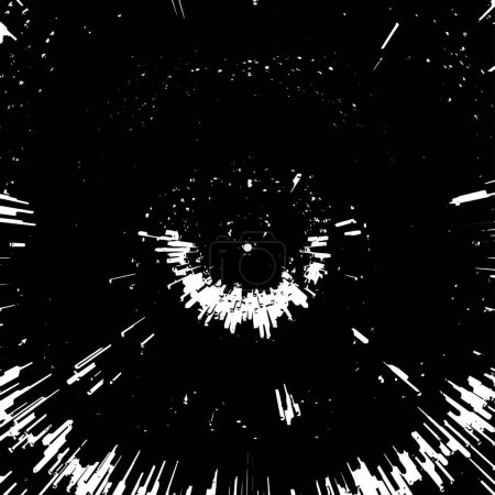 Illustration for Monochrome particles abstract texture. Dark design background surface. - Royalty Free Image