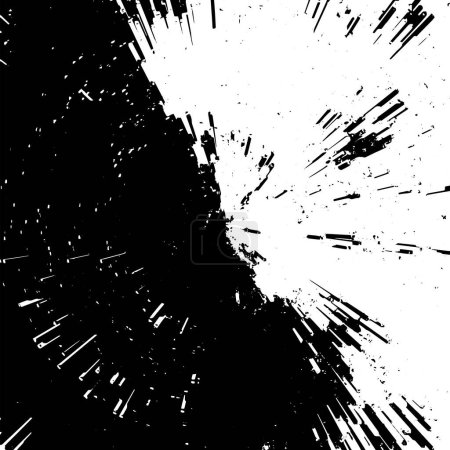 Foto de Grunge patrón blanco y negro. Textura abstracta monocromática. Antecedentes de grietas, rasguños, astillas, manchas, manchas de tinta, líneas. Superficie de fondo diseño oscuro - Imagen libre de derechos
