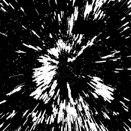 Illustration for Monochrome particles abstract texture. Dark design background surface. - Royalty Free Image