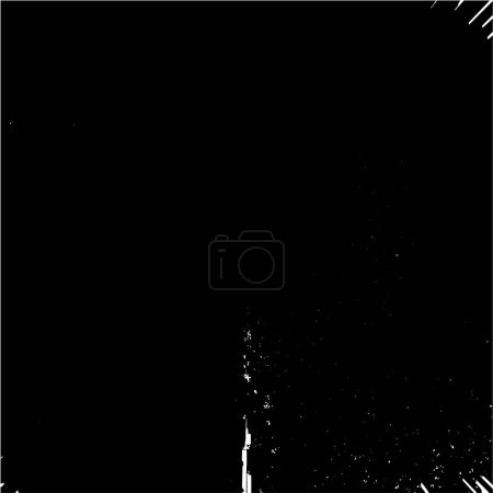 Ilustración de Grunge patrón blanco y negro. Partículas monocromáticas textura abstracta. - Imagen libre de derechos