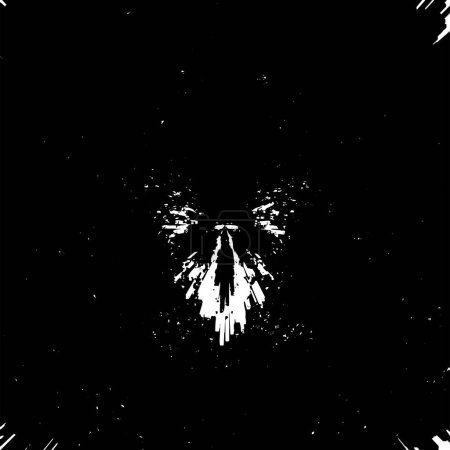 Ilustración de Grunge medio tono negro y blanco textura de fondo. Ilustración monocromática abstracta. - Imagen libre de derechos