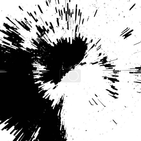 Ilustración de Grunge medio tono negro y blanco textura de fondo. Ilustración monocromática abstracta. - Imagen libre de derechos
